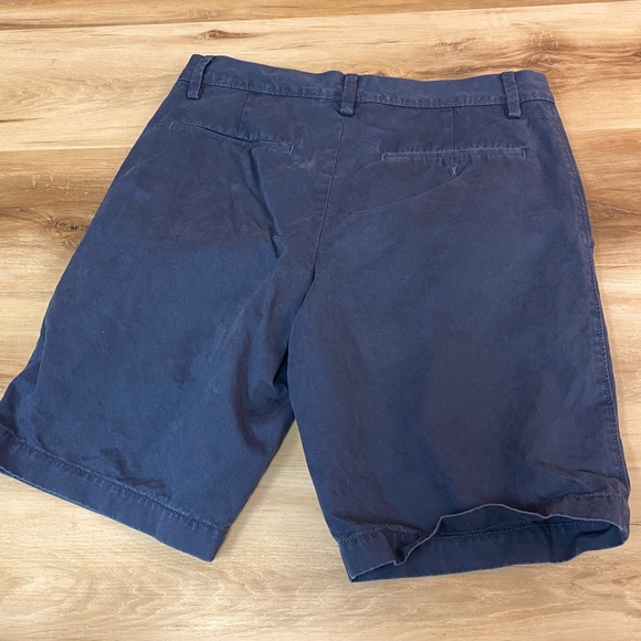 Banana Republic Aiden Short Mens 30 Navy Blue Flat Front Chino - Picture 7 of 7